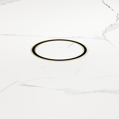 100mm Round Tile Insert Floor Waste 50mm Outlet Brushed Gold