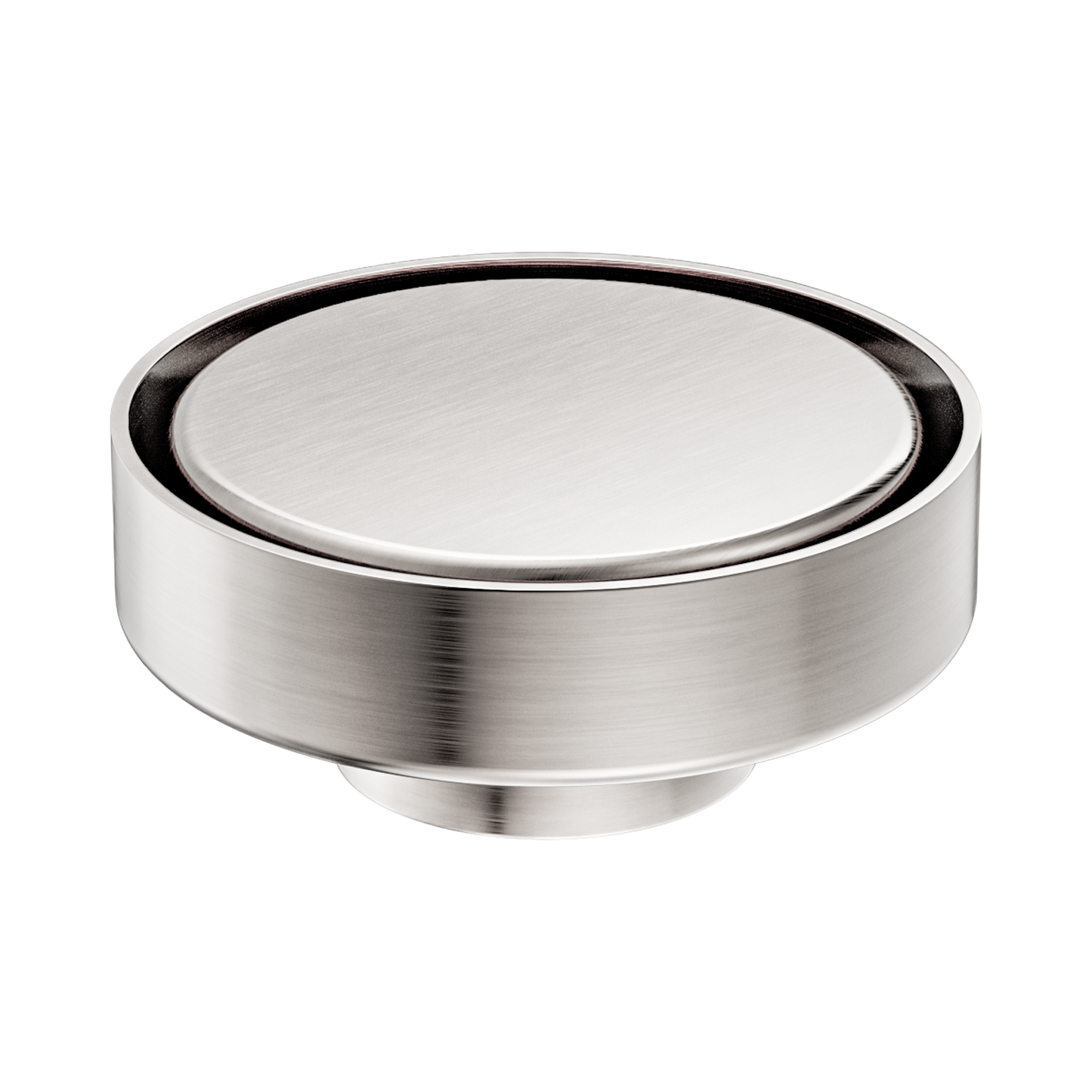 100mm Round Tile Insert Floor Waste 50mm Outlet Brushed Nickel