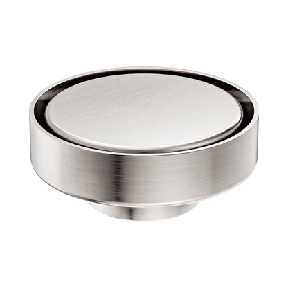 100mm Round Tile Insert Floor Waste 50mm Outlet Brushed Nickel