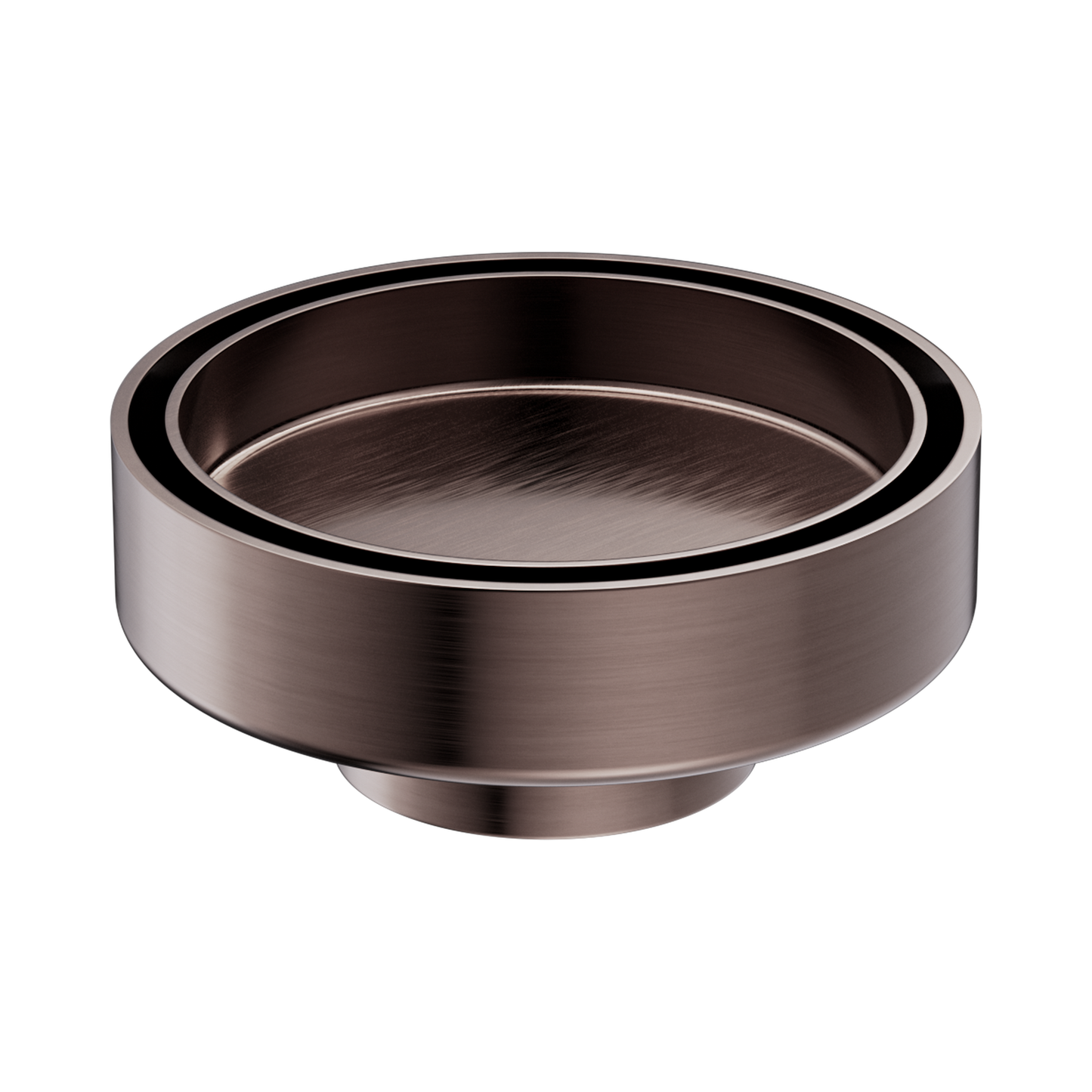 100mm Round Tile Insert Floor Waste 50mm Outlet Brushed Bronze