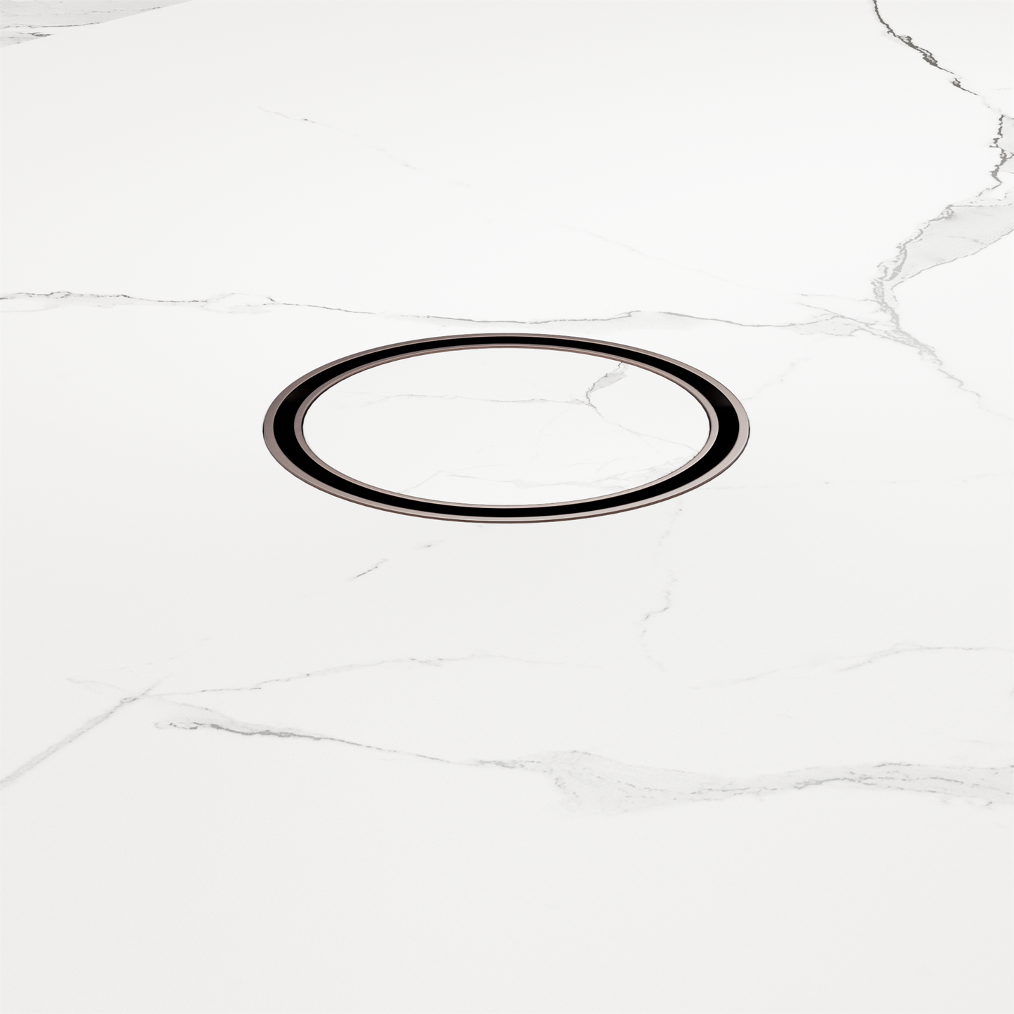100mm Round Tile Insert Floor Waste 50mm Outlet Brushed Bronze