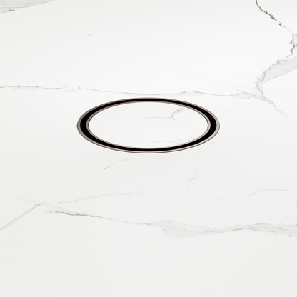 100mm Round Tile Insert Floor Waste 50mm Outlet Brushed Bronze