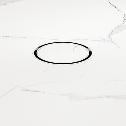 100mm Round Tile Insert Floor Waste 50mm Outlet Chrome