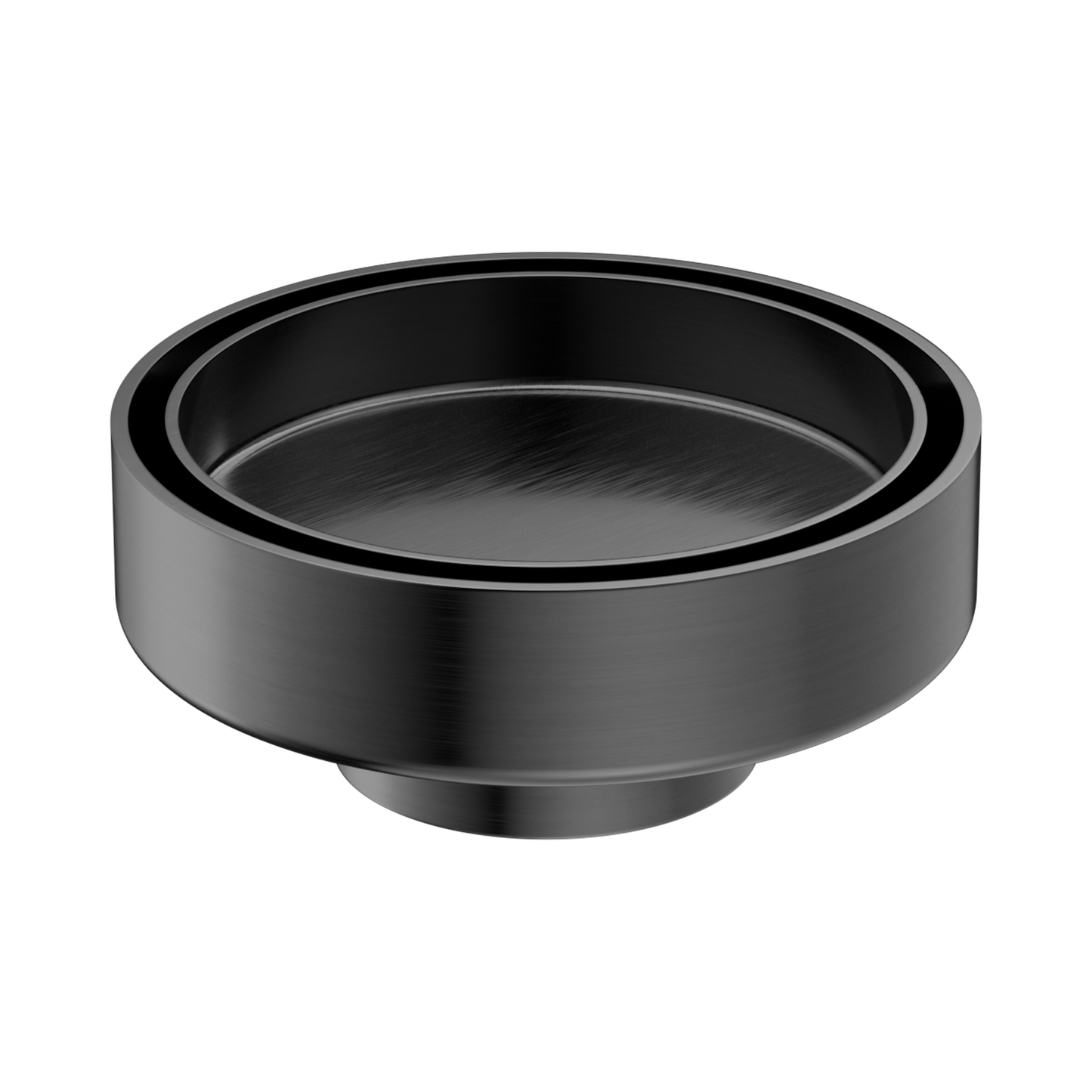 100mm Round Tile Insert Floor Waste 50mm Outlet Gun Metal