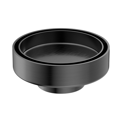 100mm Round Tile Insert Floor Waste 50mm Outlet Gun Metal