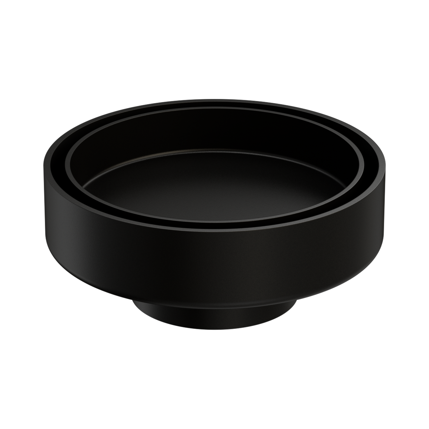 100mm Round Tile Insert Floor Waste 50mm Outlet Matte Black