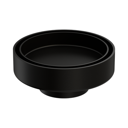100mm Round Tile Insert Floor Waste 50mm Outlet Matte Black