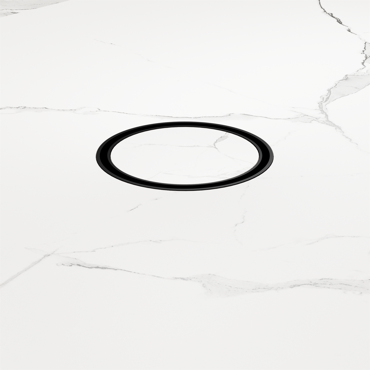 100mm Round Tile Insert Floor Waste 50mm Outlet Matte Black