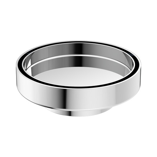 130mm Round Tile Insert Floor Waste 80mm Outlet Chrome