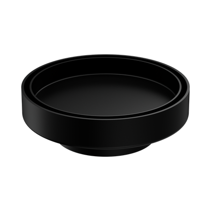 130mm Round Tile Insert Floor Waste 80mm Outlet Matte Black