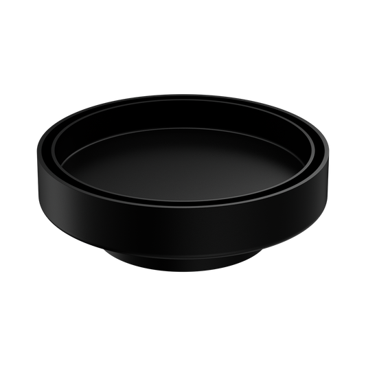 130mm Round Tile Insert Floor Waste 80mm Outlet Matte Black