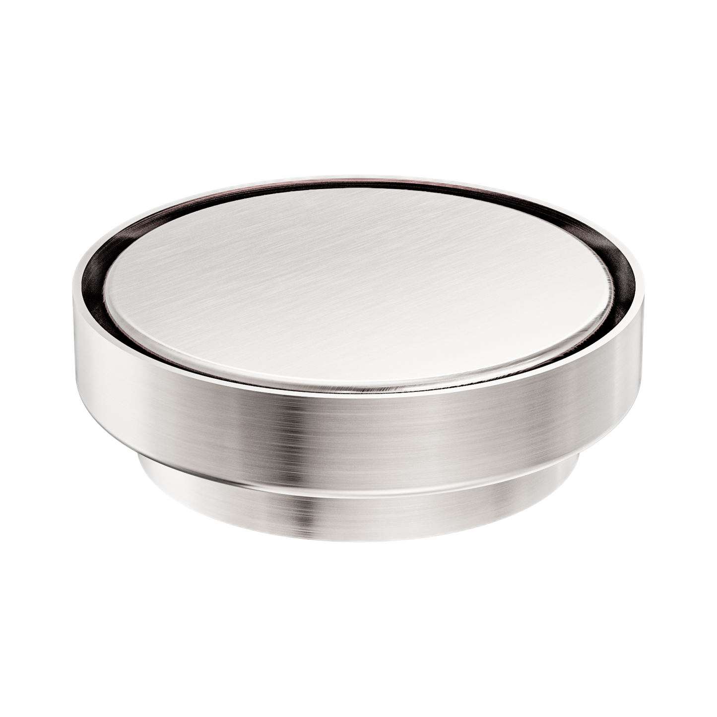 130mm Round Tile Insert Floor Waste 100mm Outlet Brushed Nickel