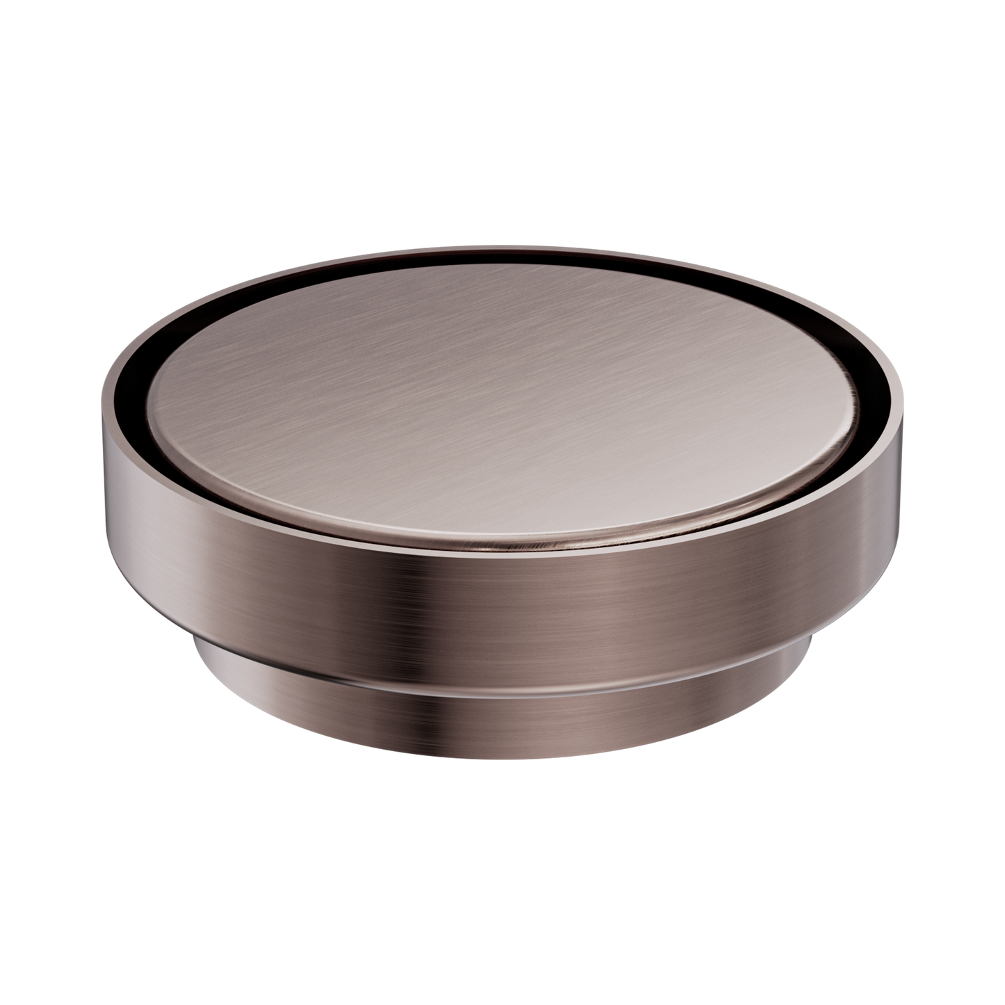 130mm Round Tile Insert Floor Waste 100mm Outlet Brushed Bronze