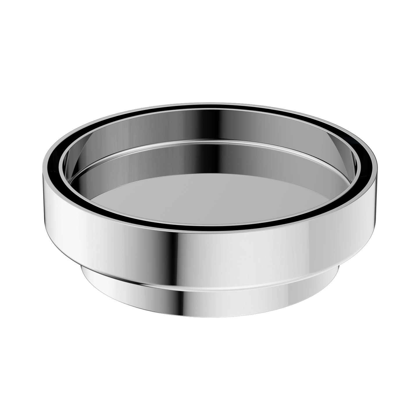 130mm Round Tile Insert Floor Waste 100mm Outlet Chrome