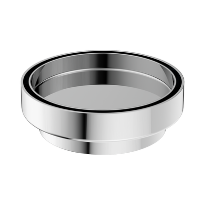 130mm Round Tile Insert Floor Waste 100mm Outlet Chrome