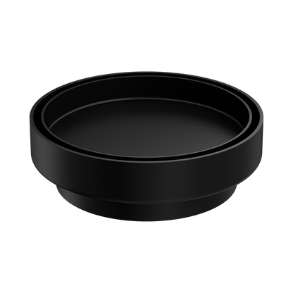130mm Round Tile Insert Floor Waste 100mm Outlet Matte Black