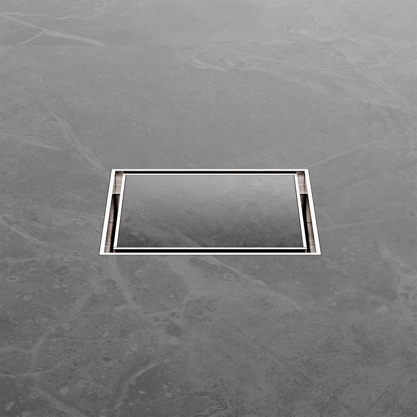 100mm Square Tile Insert Floor Waste 50mm Outlet Brushed Nickel