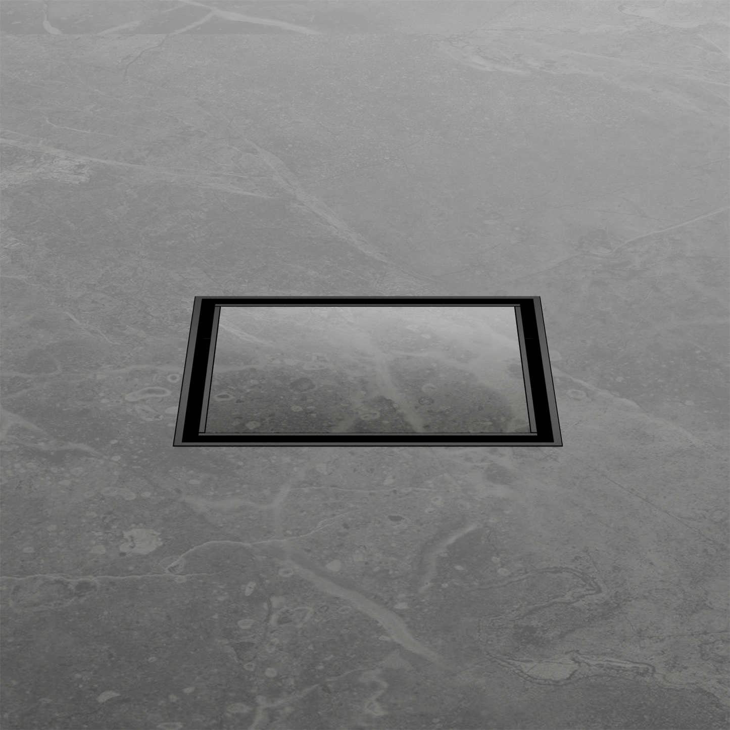 100mm Square Tile Insert Floor Waste 50mm Outlet Matte Black