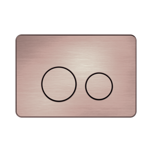 In Wall Toilet Push Plate Brushed Bronze