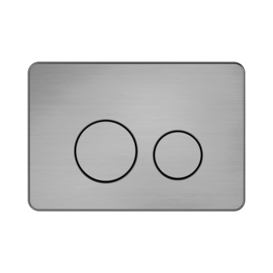 In Wall Toilet Push Plate Gun Metal