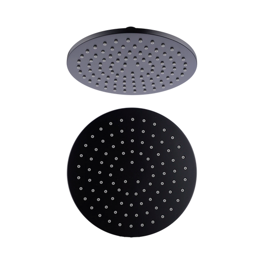200mm Round Shower Head Matte Black
