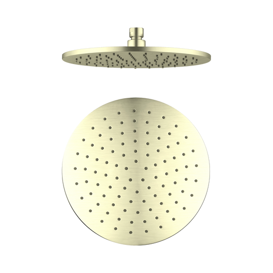 250mm Round Shower Head Brushed Gold