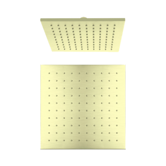 250mm Square Shower Head Brushed Gold