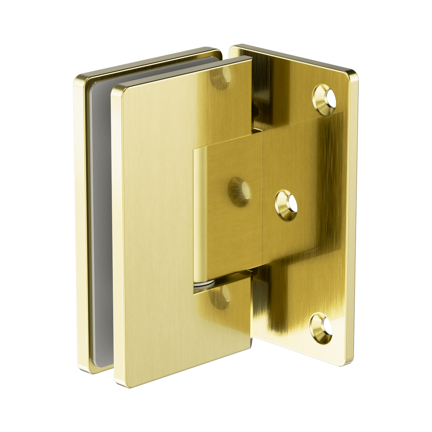 90 Degree Glass To Wall Shower Hinge 10mm Glass Brushed Gold