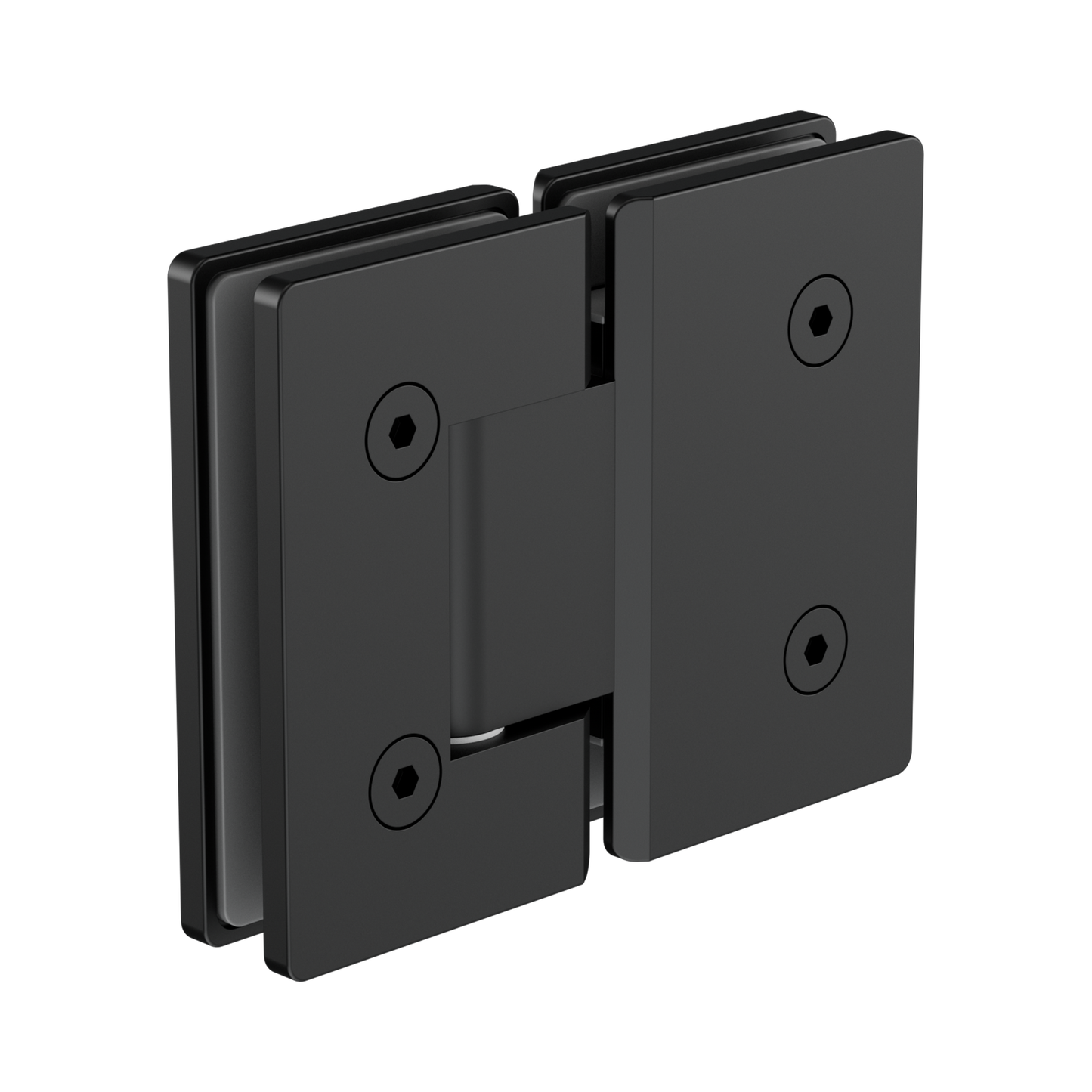 180 Degree Glass To Glass Shower Hinge 10mm Glass Matte Black