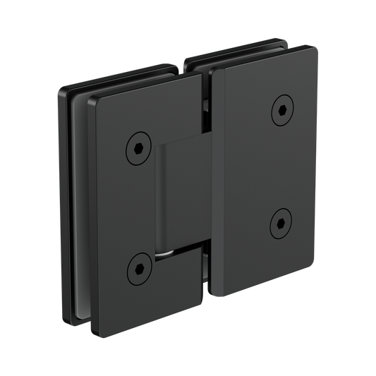 180 Degree Glass To Glass Shower Hinge 10mm Glass Matte Black