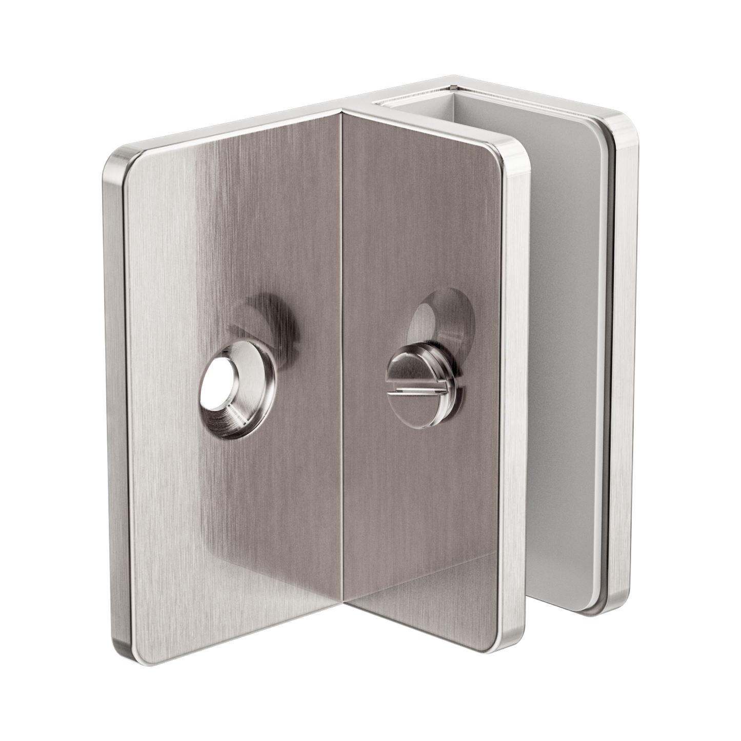 Shower F Bracket 10mm Glass Brushed Nickel