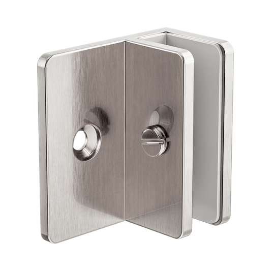 Shower F Bracket 10mm Glass Brushed Nickel