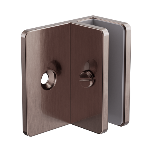 Shower F Bracket 10mm Glass Brushed Bronze