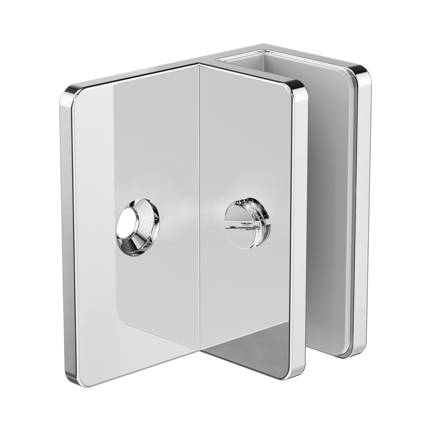 Shower F Bracket 10mm Glass Chrome