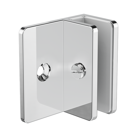 Shower F Bracket 10mm Glass Chrome