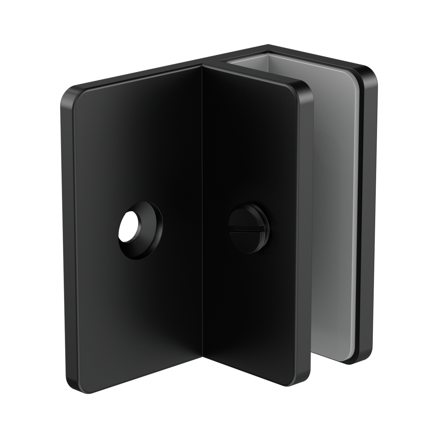 Shower F Bracket 10mm Glass Matte Black