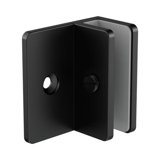 Shower F Bracket 10mm Glass Matte Black