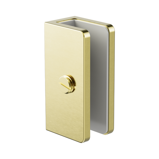Shower U Bracket 10mm Glass Brushed Gold