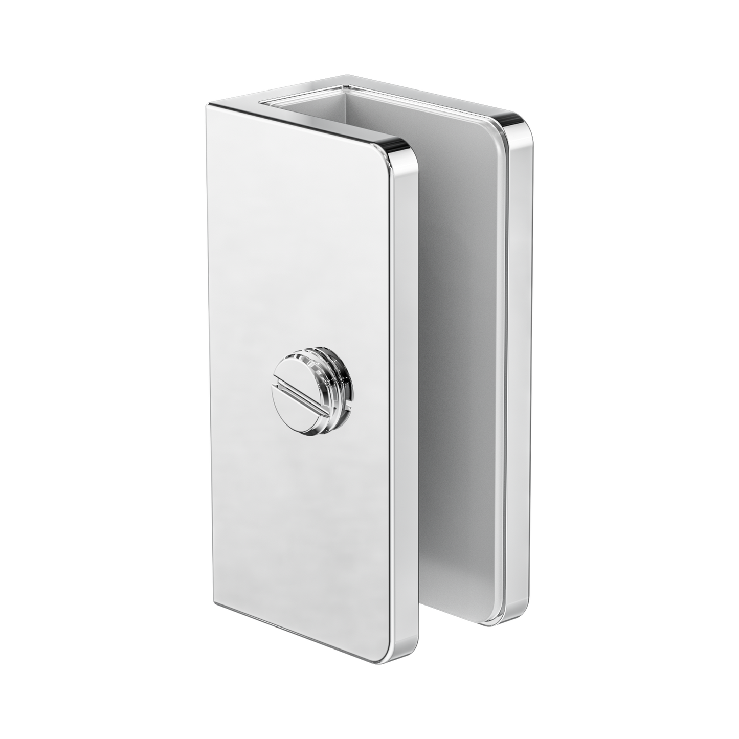 Shower U Bracket 10mm Glass Chrome