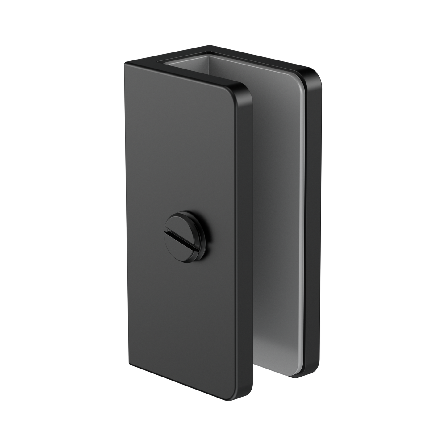 Shower U Bracket 10mm Glass Matte Black