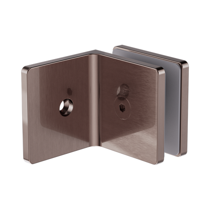 90 Degree Glass To Wall Bracket 10mm Glass