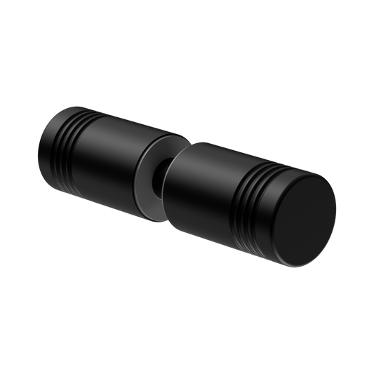 Round Shower Knob Matte Black