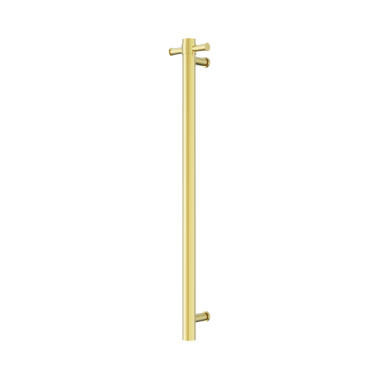 Mecca 240V Single Vertical Heated Towel Rail Brushed Gold