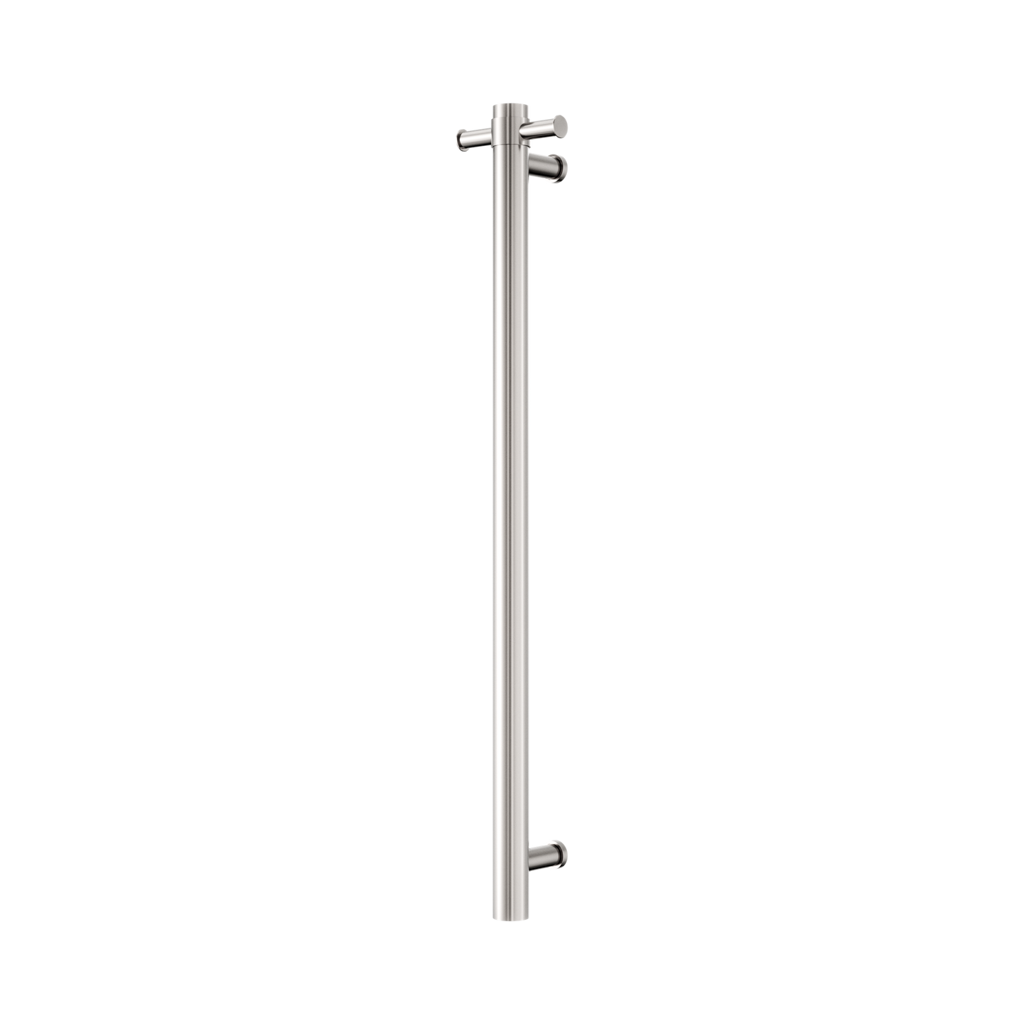 Mecca 240V Single Vertical Heated Towel Rail Brushed Nickel