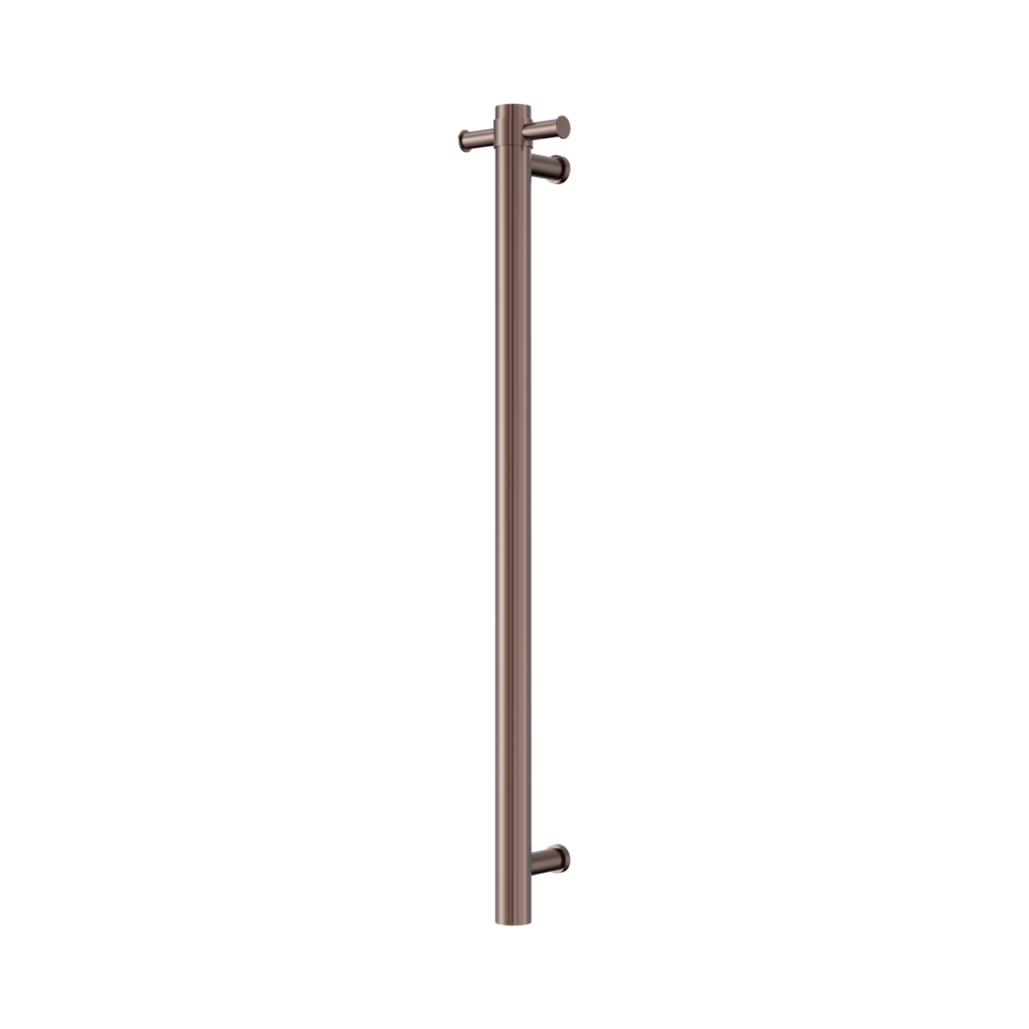 Mecca 240V Single Vertical Heated Towel Rail Brushed Bronze