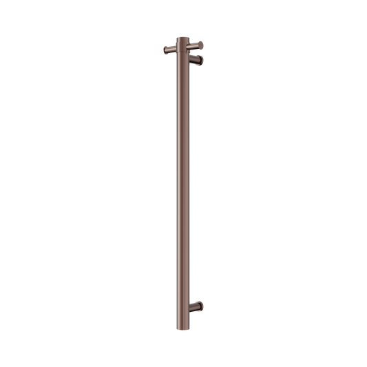 Mecca 240V Single Vertical Heated Towel Rail Brushed Bronze