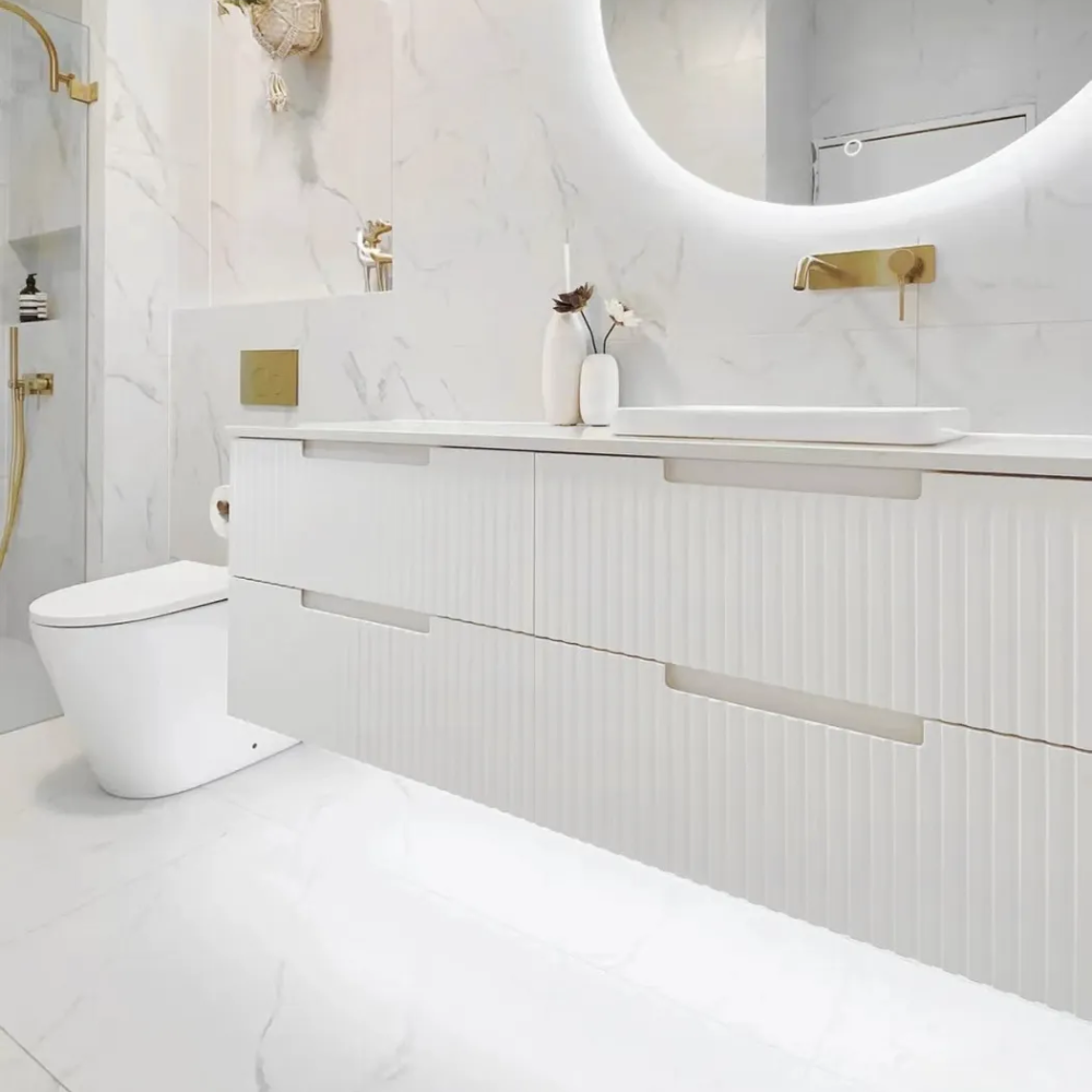 Otti Noosa 1500mm Satin White Wall Hung Vanity