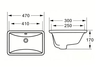 Nue 47 Undercounter Basin