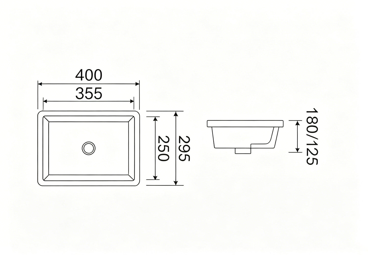 Nue 40 Undercounter Basin