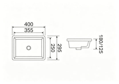 Nue 40 Undercounter Basin